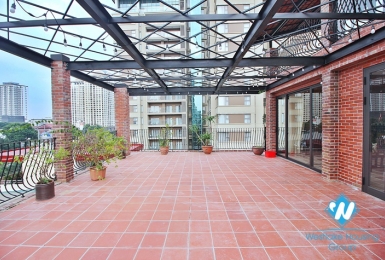 Unusual style apartment with huge balcony for rent in Dang Thai Mai, Tay Ho